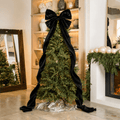 Black Velvet Large Bow Topper with extra long tales