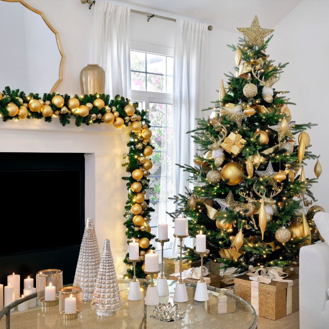 Bright Gold Deer Ornament