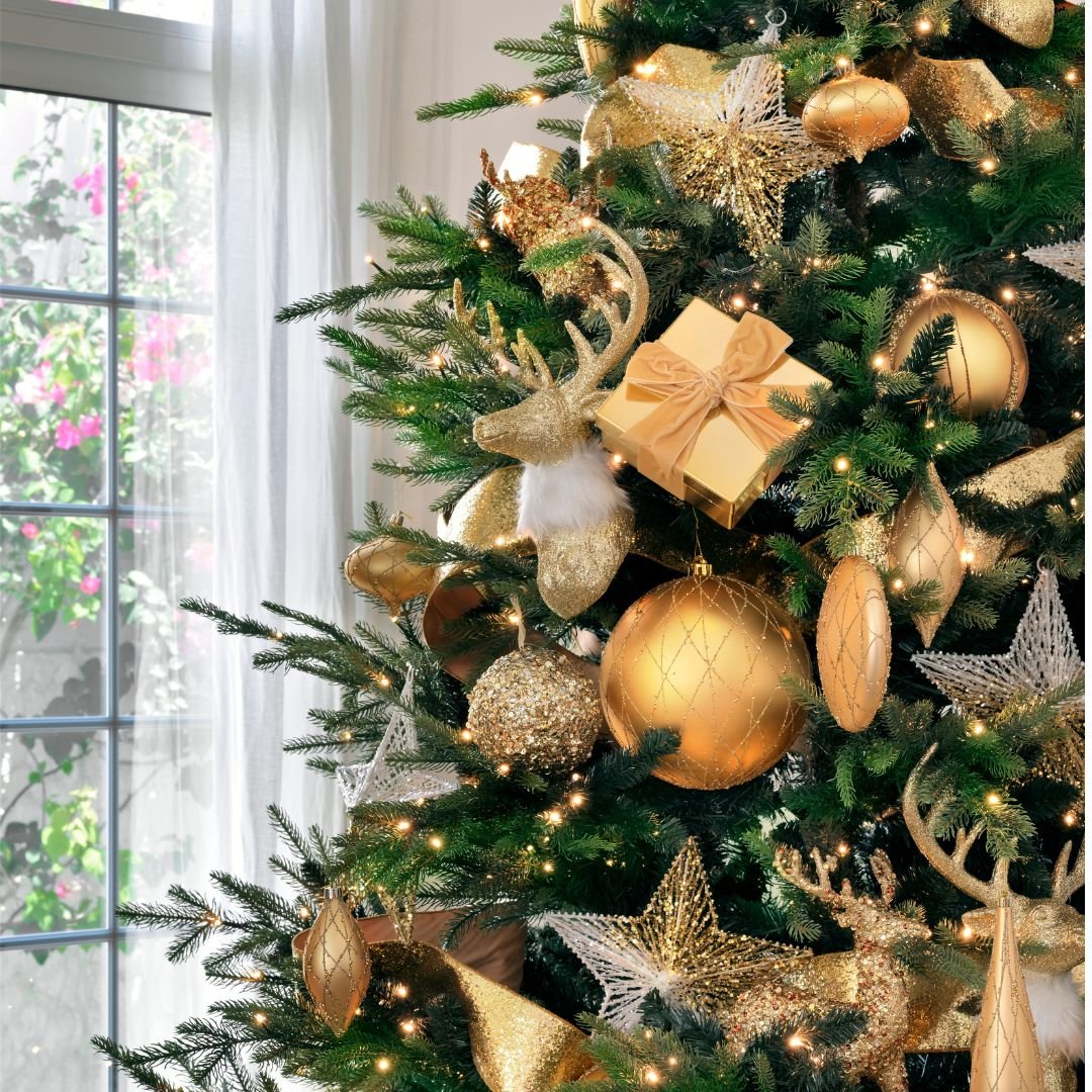 Bright Gold Deer Ornament