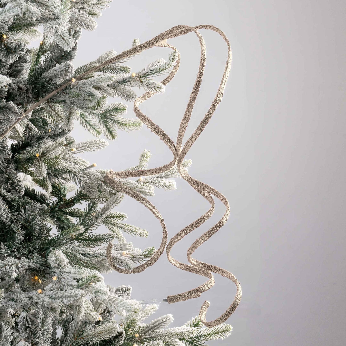 Champagne Twirl Ribbon Festive Pick, Set of 6