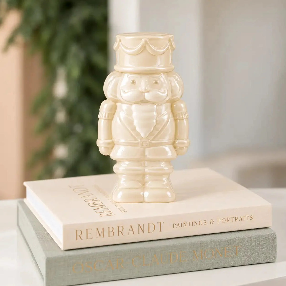 Cream Glass Nutcracker