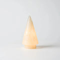 Cream LED Glass Cone Tree with Bow Design