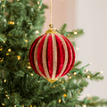 Crystal Lace Velvet Pumpkin Ornament