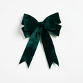 Emerald Clip-On Bow Ornament, Set of 6