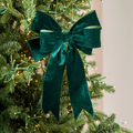 Emerald Clip on Bow Ornament