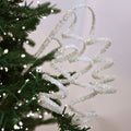 Festive White Glitter Twirl Pick