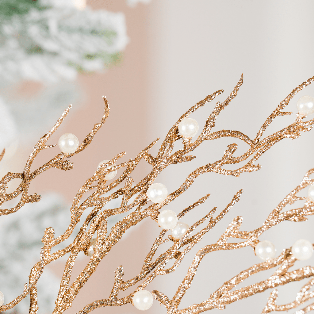 Gold Decorative Pick with Pearls