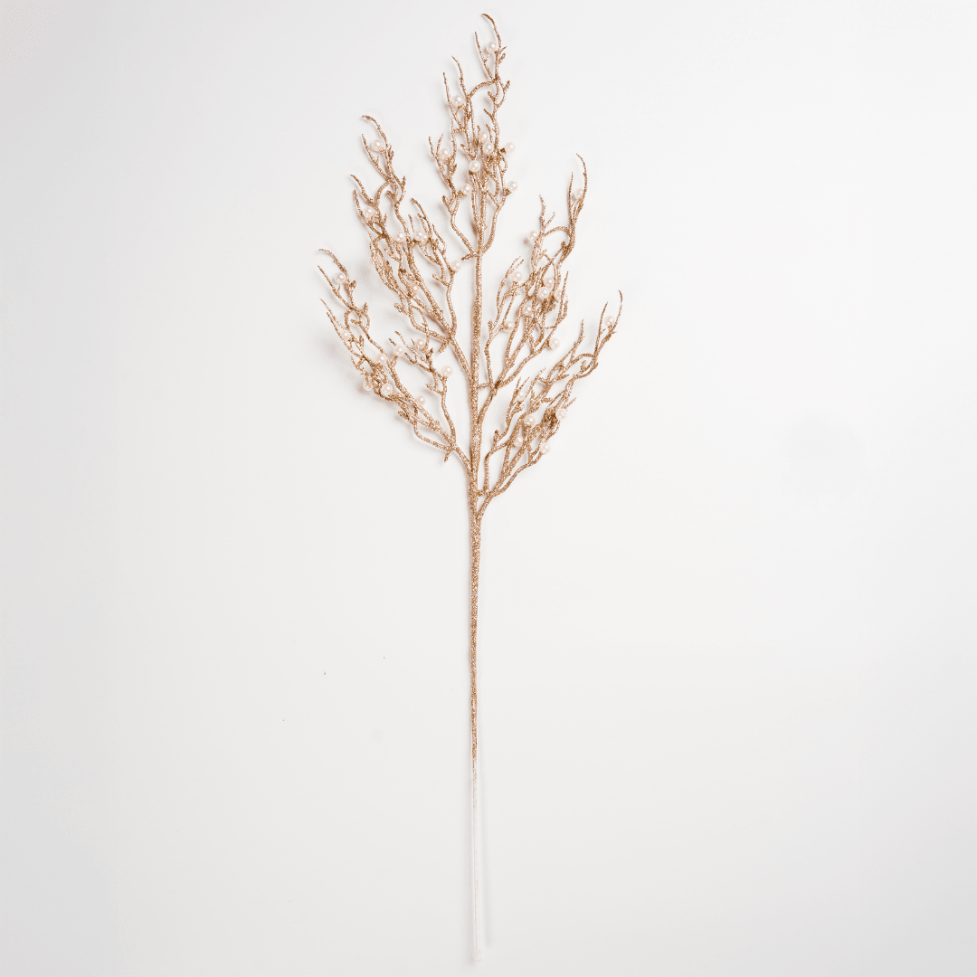 Gold Decorative Pick with Pearls