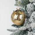 Gold Glass Ball Ornament with Sugar Beads