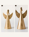Gold & Natural Metal Angel Bell Set