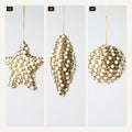 Gold Pearl Lace Ornament Set