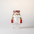 Large Red & Gold Clear Glass Nutcracker