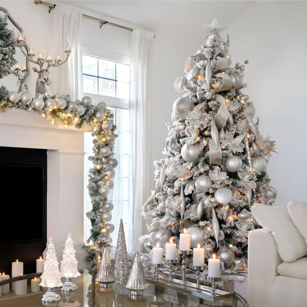 Matte Silver 5" Textured Shuttle Ornament