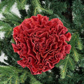 Red Carnation Flower with Glitter