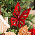 Red Felt Butterfly Ornament 8"