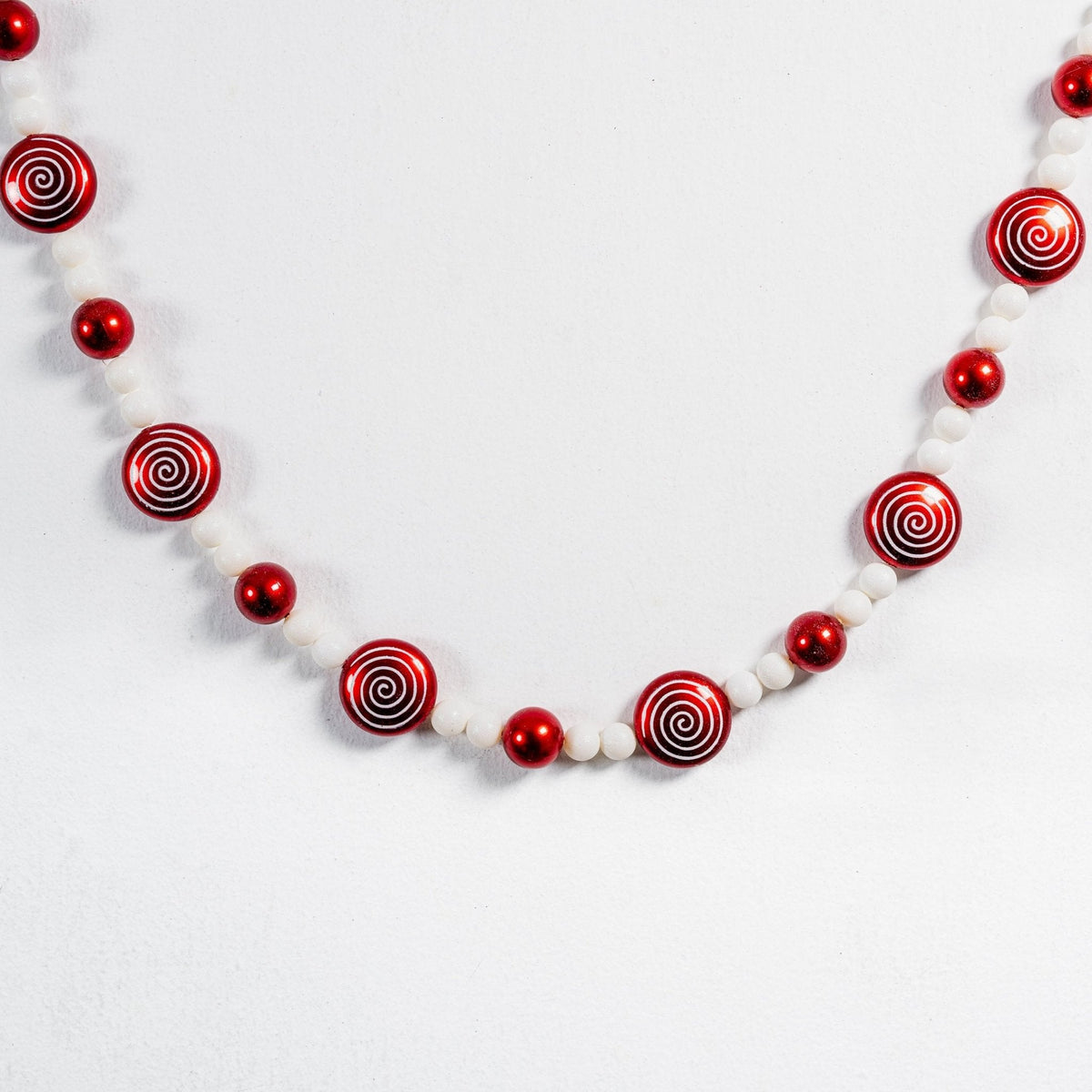 Red Peppermint Candy Garland - 6ft