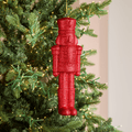 Red Shatterproof 12" Glitter Nutcracker Ornament