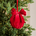 Red Velvet Ornament with Bow