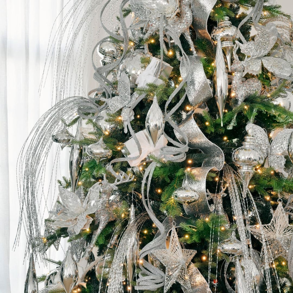 Shiny Silver 7" Shuttle Ornament