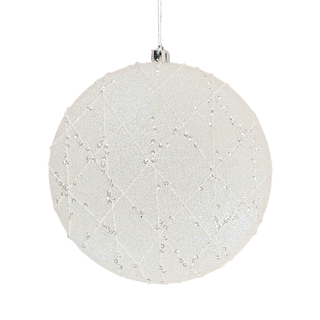 White Flat Round Ornament