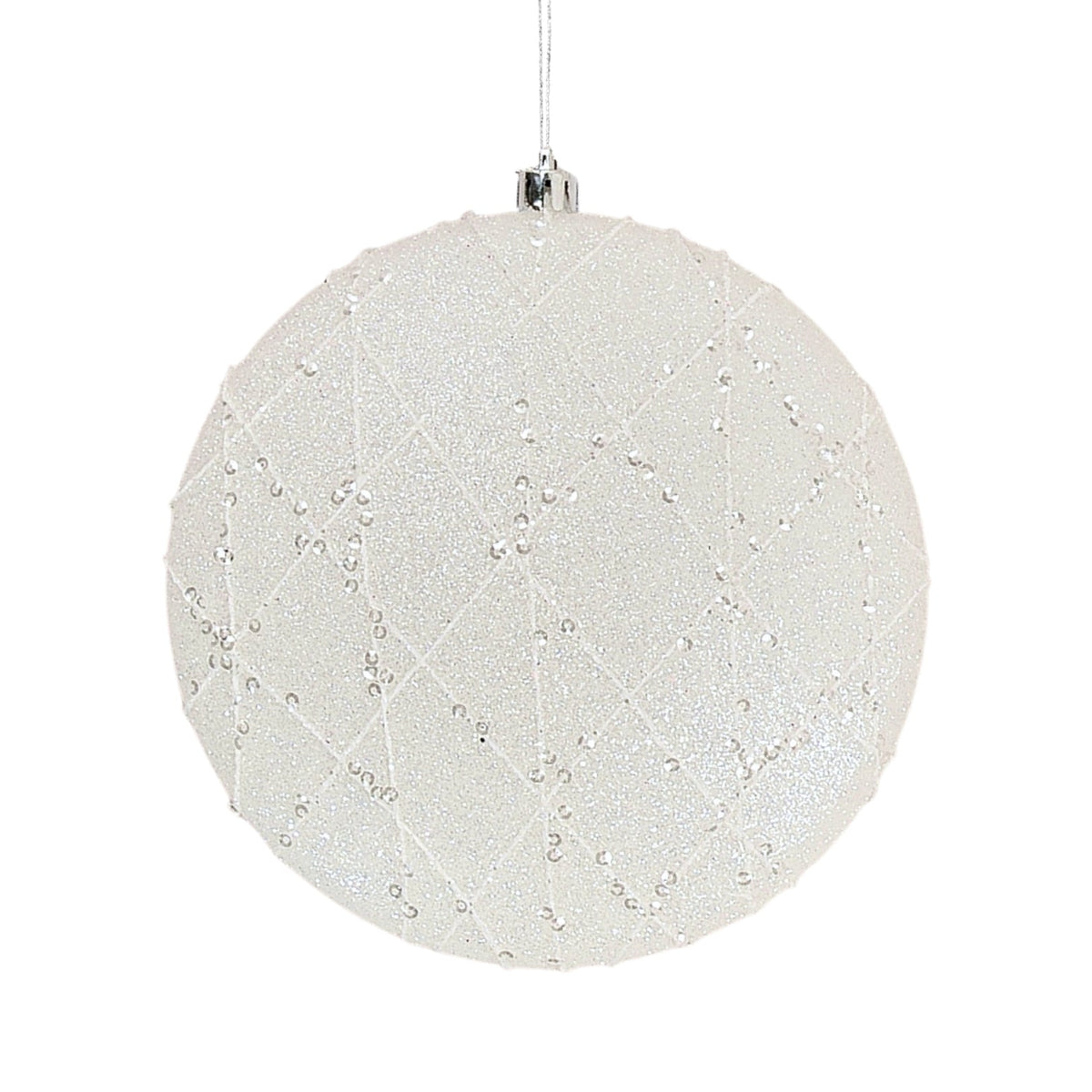 White Flat Round Ornament