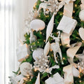 White Mix Sequin Deer Ornament