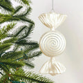 White Swirly Candy Ornament
